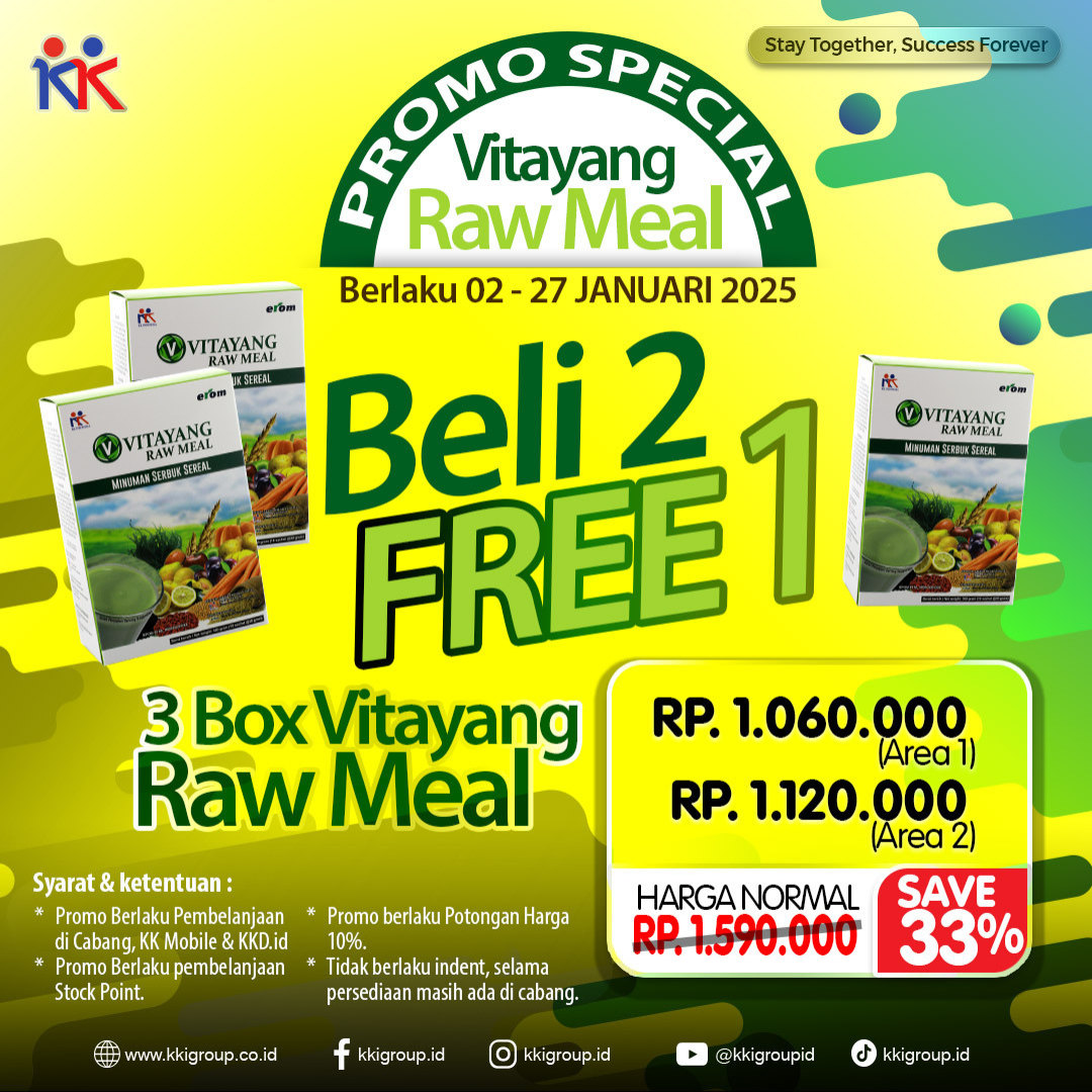 PROMO VITAYANG RAW MEAL BELI 2 GRATIS 1